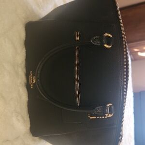 Coach Black Satchel with Gold Hardware